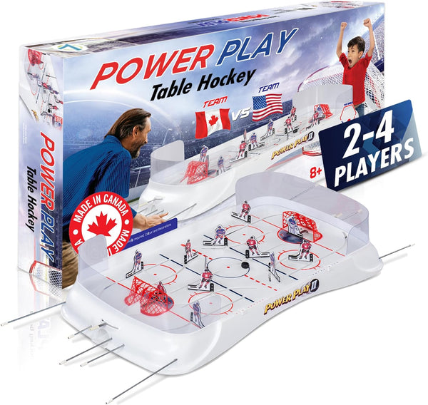 Table Hockey Game 36" X 17" for Adults and Family - Board Game Table Bubble Dome Rod - Arcade Toys Ice Hockey Gift - All Parts Included, 2-4 Players