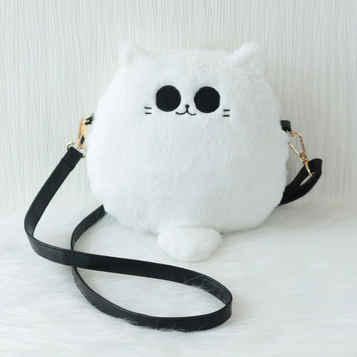 8Inch/20Cm Gojocat Plush Bag - Anime Crossbody Plush Purse Stuffed Animal Cat Shoulder Bag Collectible Gift for Anime Fans