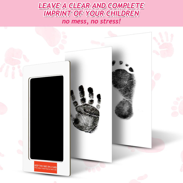14 Pcs Paw Print Kit for Dogs No Mess Ink Pad Pet Memorial Newborn Footprint Impression Kit for Pets 4 Inkless Pads with 10 Blank Cards(3 X 5 Inch, Orange, Pink, Light Green, Light Blue)