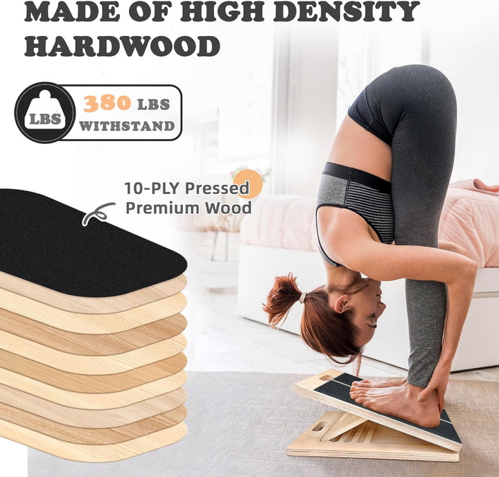 Portable Slant Board for Calf Stretching Squats Calf Stretcher Physical Therapy Equipment Adjustable Incline Board for Knees Ankle Heel Feet Leg