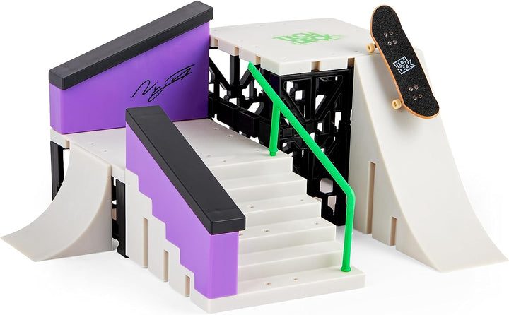 , Nyjah Skatepark X-Connect Park Creator, Massive Customizable Skatepark Ramp Set with Exclusive Fingerboard, Kids Toy for Ages 6 and Up