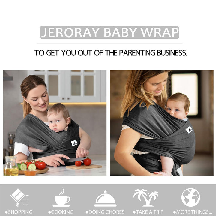 Baby Wraps Carrier,  Baby Carrier,Hands Free Infant Carrier, Lightweight,Breathable,Softness,Heather Grey