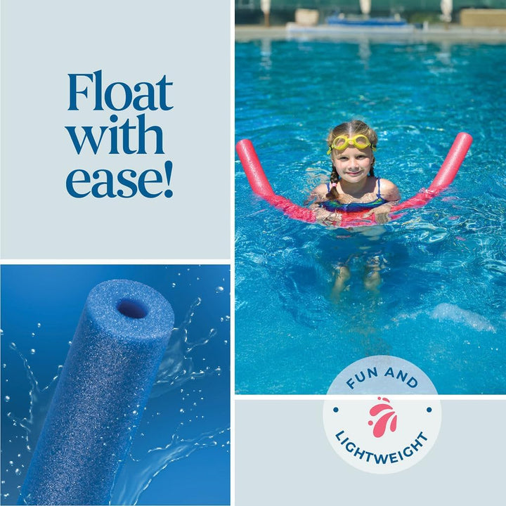 Pool Noodles Foam - Soft Large Rainbow Foam Noodle Tube, 6 Colors Bulk Swim Noodles, Multi-Purpose, Pool Toy, Floating Training Device, Exercise Aid, Craft Projects