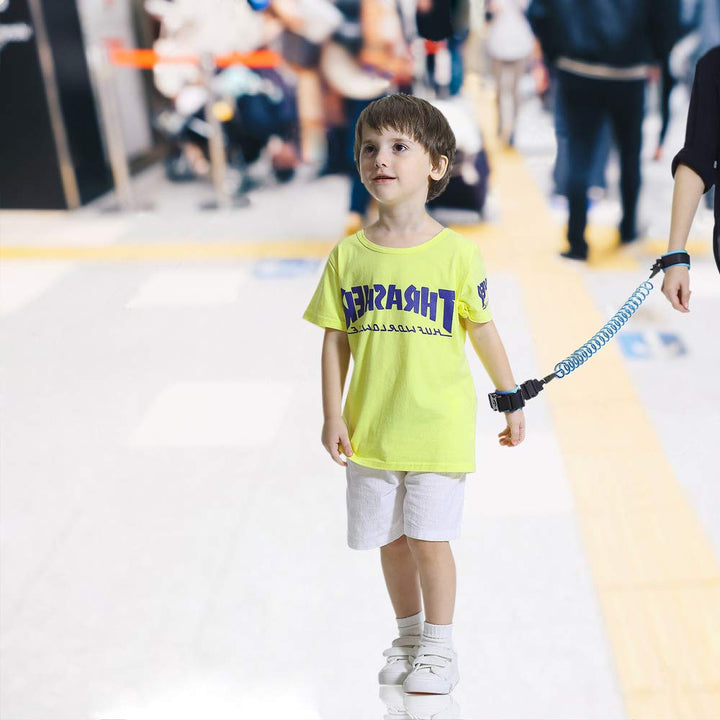 2 in 1 Toddler Leash - anti Lost Wrist Link for Toddlers - Toddler Harness, Baby Leash, Leash for Toddlers, Wrist Leashes, Child Leashes for Toddlers, Not Easy to Open without Key