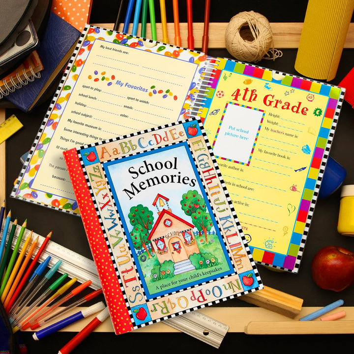 Deluxe School Memories Keepsake Photo Album Scrapbook from Preschool through 12Th Grade