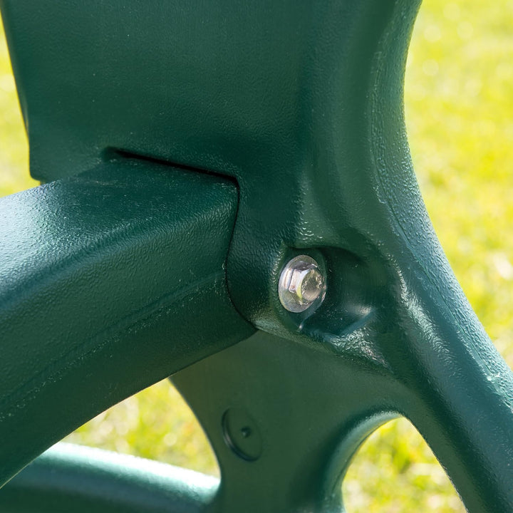 WS 3452 Heavy Duty Two Person Dual Glider Swing, with Coated Chains to Prevent Pinching, 18" W X 25 in H X 40" L, Green
