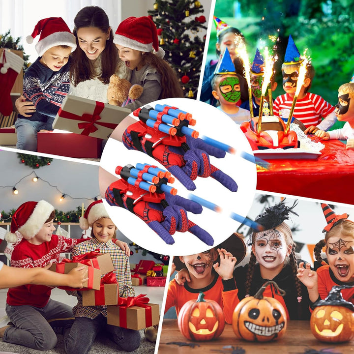 Web Shooters Toy for Kids 2 Pack, Toy for 3 4 5 6 7 8 Year Old Boy, Web Slinger with Spider Glove Launcher, Toys for Boys 4-6 6-8, Birthday Gifts
