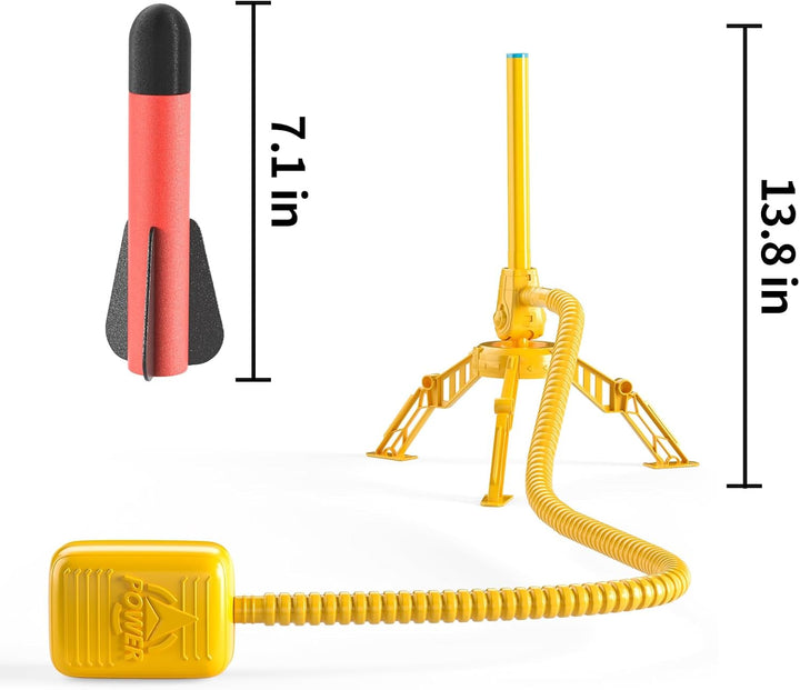 Rocket Launcher for Kids, 12 Foam Rockets and Launcher Pad, Launch up to 100+Ft, Kids Outdoor Toys, Birthday Gift Toys for Kids Boys Girls Age 3 4 5 6 + Years Old
