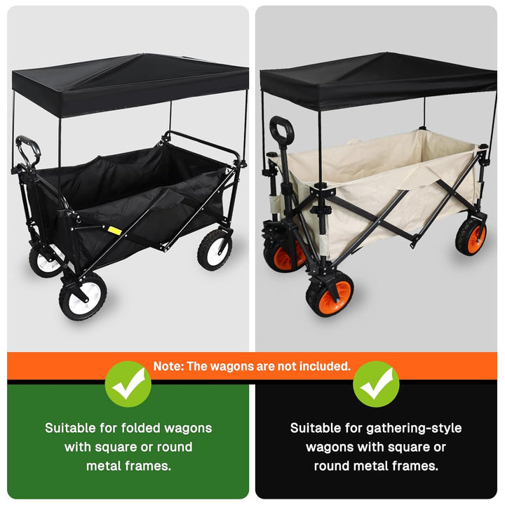 Universal Model Wagon Canopy Cover Garden Push Awning Portable Outdoor Stroller Accessories Awning for Garden Wagon, Shopping, Camping (Suitable for Folded,Gathering Folded Stroller) -50*76Cm
