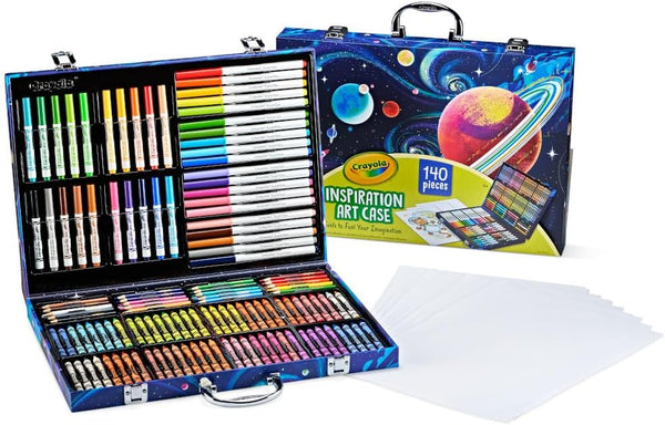 Inspiration Art Case Coloring Set, 140Pc Space Theme – Art Kit for Kids, Crayons, Markers, Pencils, Gift for Boys & Girls, Ages 5, 6, 7, 8 [Amazon Exclusive]
