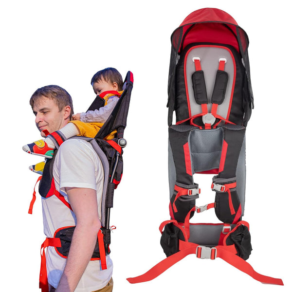 Baby Shoulder Carrier Baby Hiking Backpack Carrier with Rain Cover Sun Shade for Child Safe Backrest and Toddler Ergonomic Seat Holds 40 Pound for Children between 6 Months-3 Years Old Babies