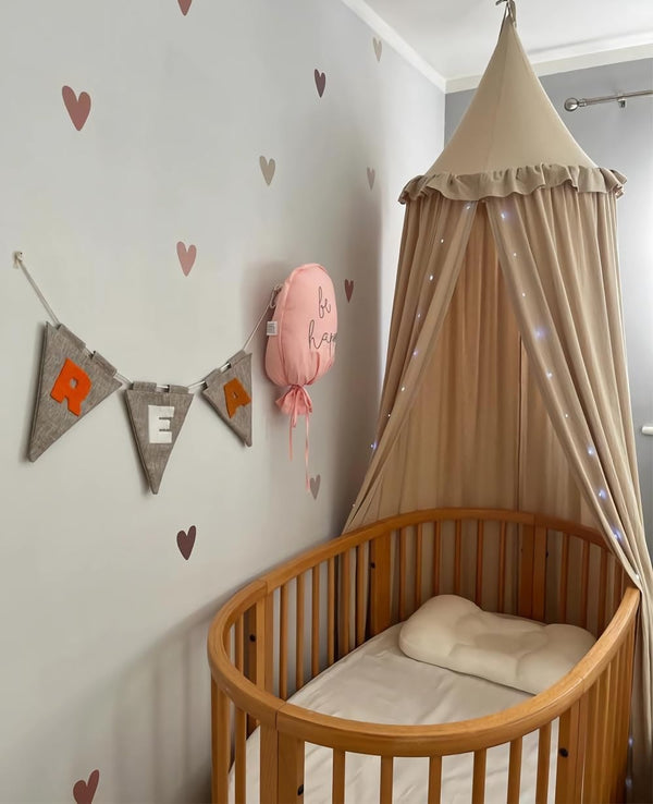 Crib Tent Crib Net to Keep Baby In, Pop up Crib Tent Canopy Keep Baby from Climbing Out (55.2" L X 27.6" W X 51.6" H)