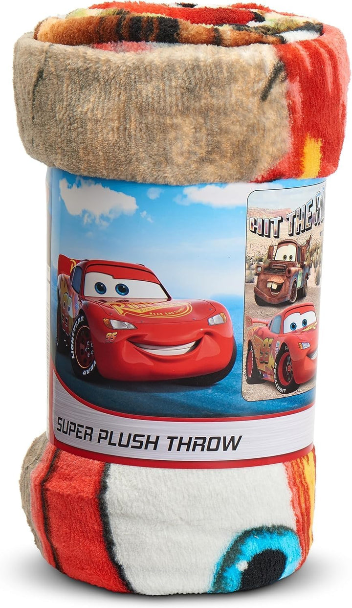 Pixar Cars Blanket Set - Bundle with 45X60 Lightning Mcqueen Blanket, Stickers, More |  Bed Sheets, Cars Room Decor for Boys