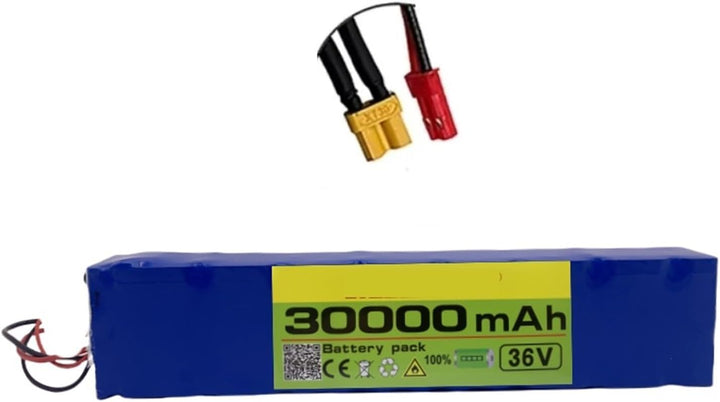 36V 30000Mah Scooter Battery Pack, Compatible for Xiaomi M365 Mijia M365 Battery Pack Electric Scooter Lithium Ion Battery Pack BMS Board(30Ah XT60-DC)
