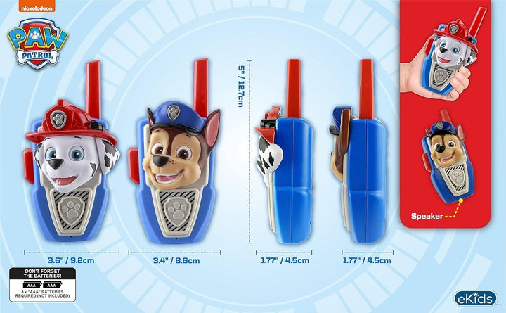 Paw Patrol Toy Walkie Talkies for Kids, Indoor and Outdoor Toys for Kids and Fans of Paw Patrol Toys