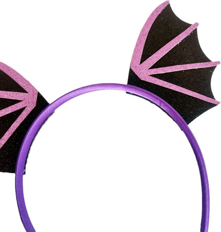 Purple Bat Headband Halloween Party Hair Accessory Cute and Funny Decoration Suitable for Makeup Parties