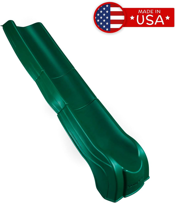 NE 4699-T Super Summit Slide 3 Piece Plastic Scoop Slide for 5' Swing Set Deck Heights, Green