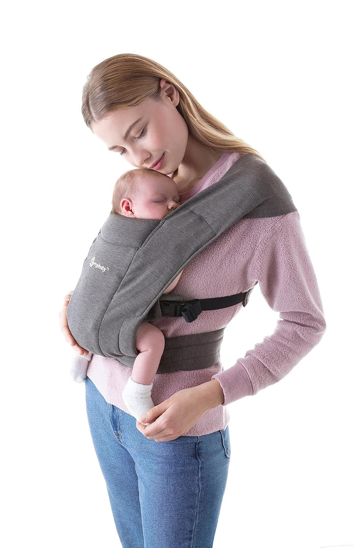 Embrace Baby Carrier Newborn to Toddler - Breathable Baby Carriers for Summer - Cozy Essentials (7-25 Pounds), Ponte Knit, Cream