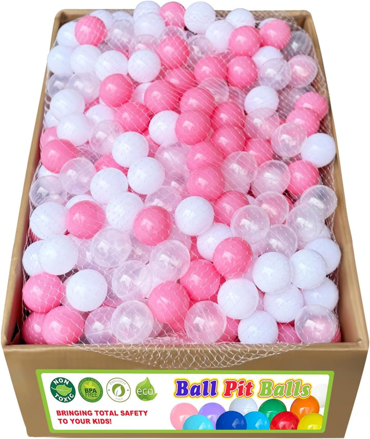 200/500/1000/2000 Count Plastic Soft Plastic Ball Pit Balls Colorful Play Pit Balls for Pet Dogs Ball Pit 2.2" Large Phthalate Free Bpa Free Balls for Toddlers 1-3 Baby Kids