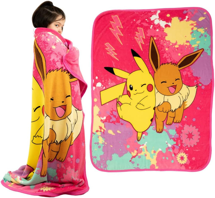 Gabby'S Dollhouse Cakey and Pandy Kids Bedding Super Soft Micro Raschel Throw, 46 in X 60 In, by