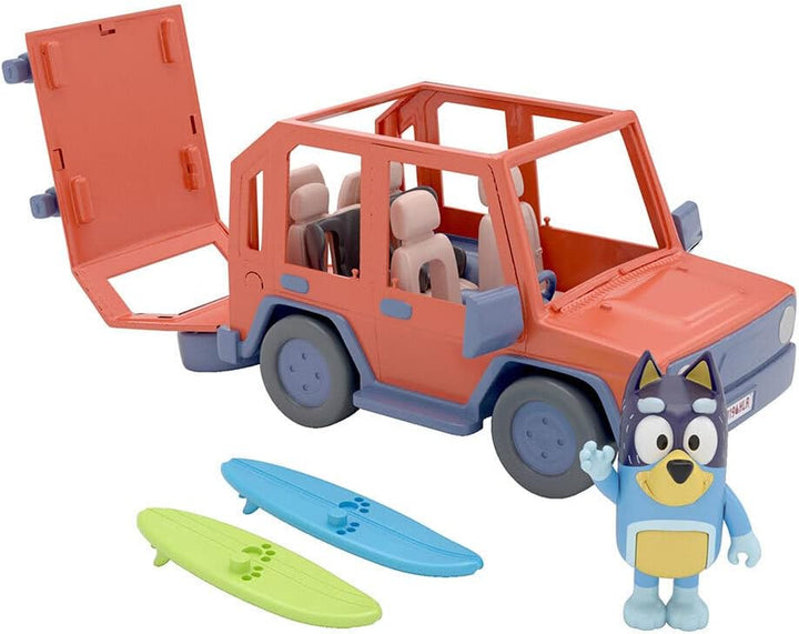 Heeler Family Road Trip Big Car Toy, Articulated, Customizable Interactive Toddler Toy Car with 2.5” Chilli Figure, Toddler Cars for Ages 3+