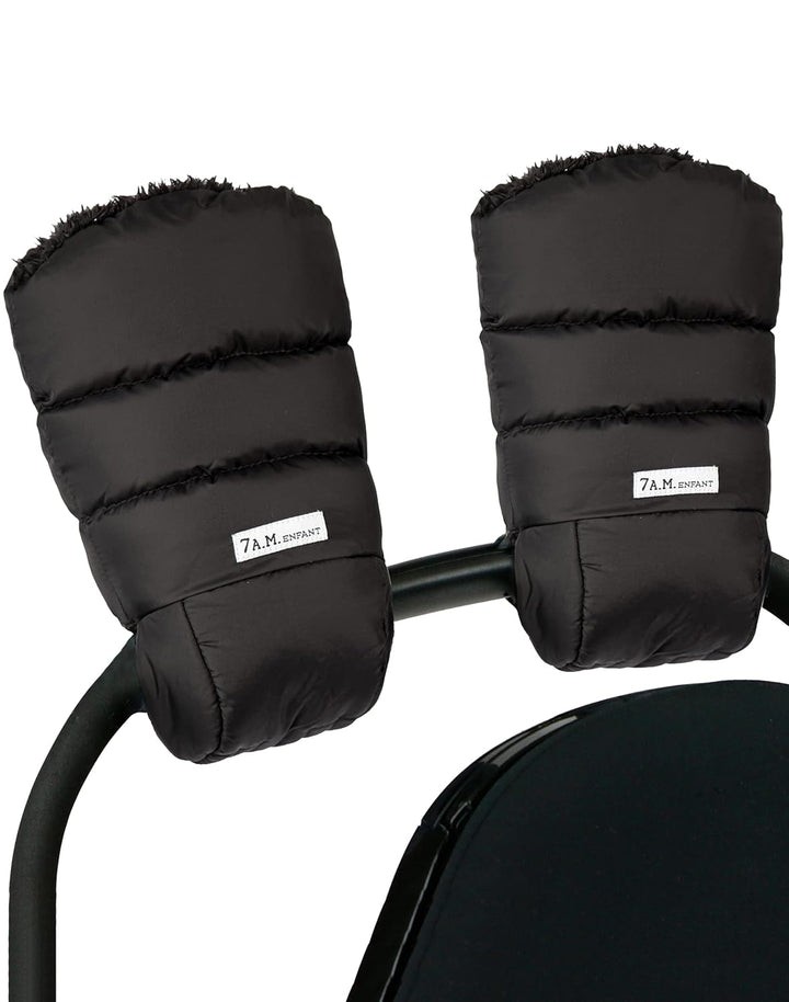 7AM Enfant Stroller Warmmuffs - Polar Hand Warmers with Anti- Freeze, Cold Weather, Water Repellent & Warm Hand Gloves for Pushchair, Pram, Stroller & Car Seat Bar