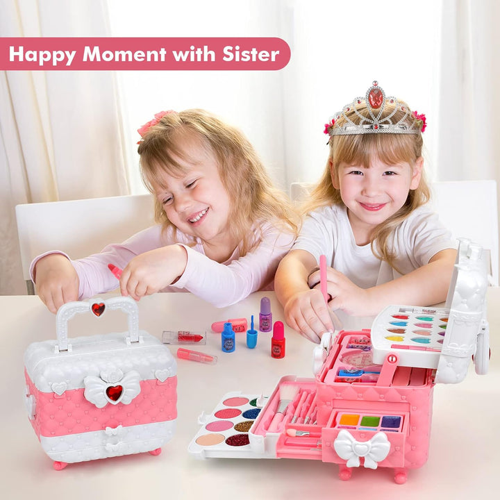 Kids Washable Makeup Kit Girl Toys for Gifts,  Toys for Girls Princess Birthday Gift Play Make up Toys for Girls Toys Age 4 -12