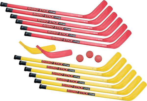 Rhino Stick Elementary Hockey Set (Red/Yellow, 36-Inch)