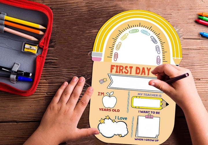 First and Last Day of School Chalkboard Sign Double Sided Back to School Board Signs for Kids Girls Boys Reusable 1St Day of Kindergarten Preschool Photo Props Sign