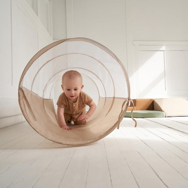 Fun Climbing Toy Set for Toddlers Aged 1-3 - Incl. Crawl through Tunnel & Pu-Leather Climbing Blocks for Unlimited Indoor Fun - Perfect Foam Play Gym for Baby/Kids to Safely Learn New Skills