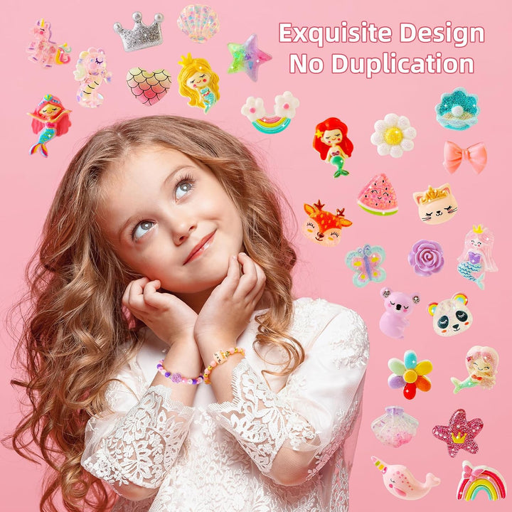 Little Girl Jewelry Set, Princess Jewelry for Toddler Girls 4-6 3-5, Gifts for 5 Year Old Girls Toys, Kids Play Necklaces Rings Bracelets 6-8, Mermaid Costume Dress up Jewelry 3 4 6 7 + Childrens Gift