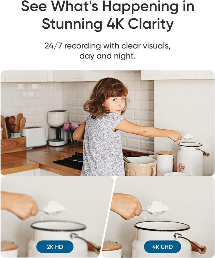 Eufy Indoor Cam E30, Latest Generation, 4K UHD Security Camera, Pet/Dog/Baby Camera with Phone App, Color Night Vision, Human/Pet Auto Tracking, 360 Pan-Tilt, Works with Homekit