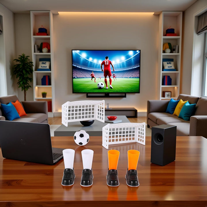 1 Set Finger Soccer Game Finger Footballs Match Funny Finger Table Game Sets with Two Goals for Fans Club Party Gifts Soccer Games
