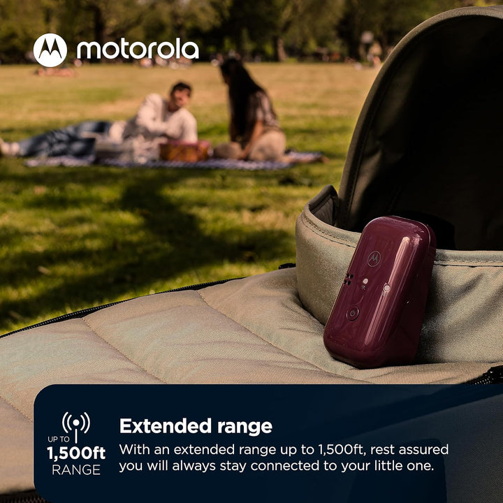 PIP12 Audio-Only Travel Baby Monitor, Portable with Rechargeable Batteries, 1500Ft Range, Includes Water-Resistant Travel Case