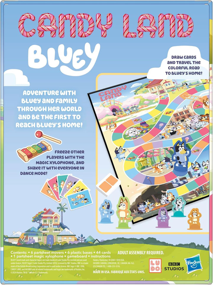 Candy Land Bluey Edition Board Game | Ages 3 and up | 2-6 Players | Play as Dad, Mum, Bluey, Bingo, Muffin, or Socks | Preschool Games | Kids Gifts (Amazon Exclusive)