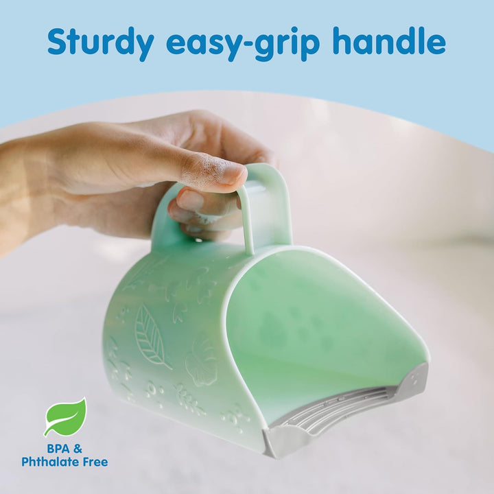 Cleanup Dino-Pour Baby Bath Rinse Cup, Tear-Free Rinsing for Babies and Toddlers, BPA Free