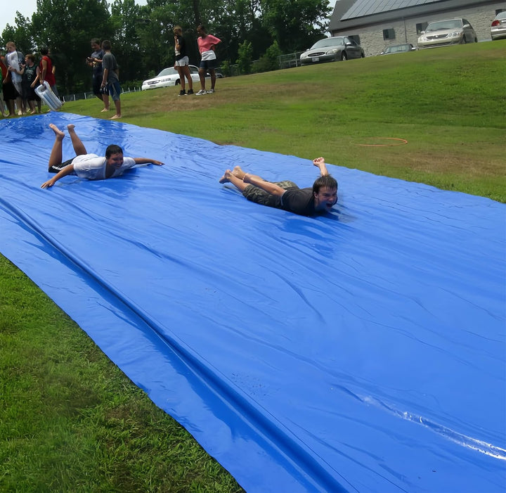 30 X 6Ft Slip and Slide for Adults with 2 Bodyboards, Extra Long Heavy Duty Slip N Slide Backyard, Lawn Big Water Slide Tarp for Adults (30 X 6 FT)