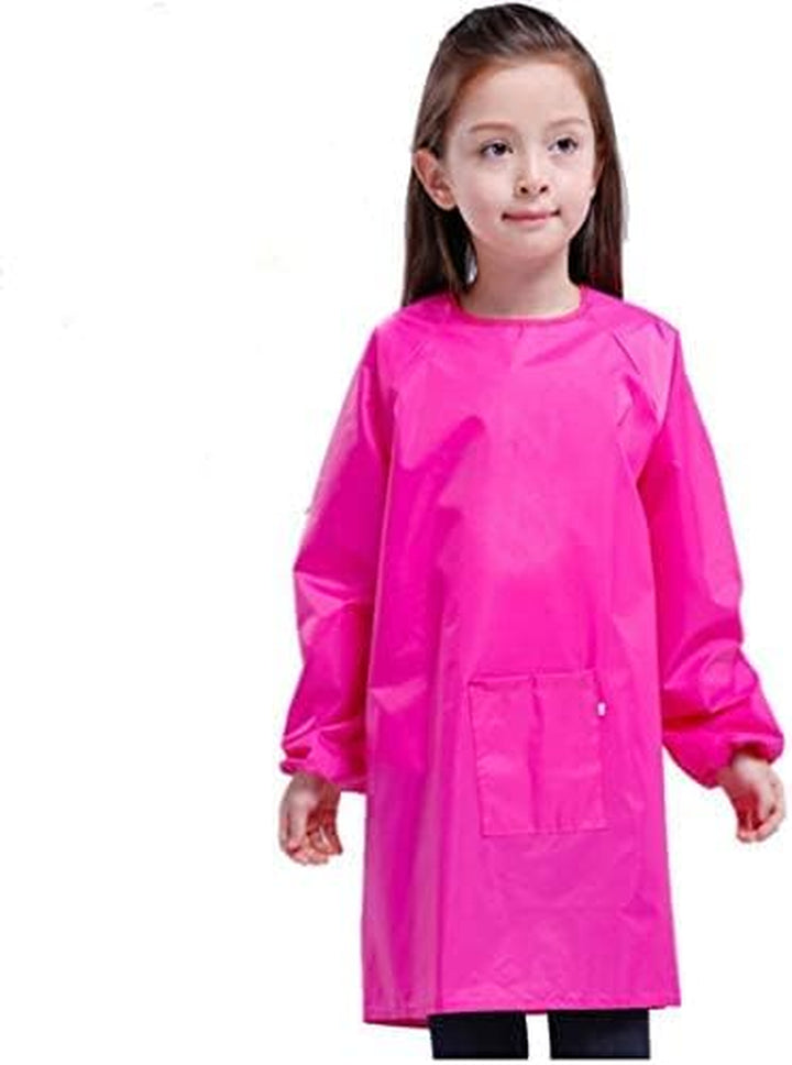 Kids Waterproof Artist Painting Apron, Children'S Art Smock, Long Sleeve Children Apron