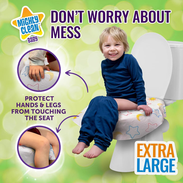Toilet Seat Covers Disposable Value Pack - 22 Large Waterproof Potty Covers for Toddlers, Kids, and Adults by  - 2 Packs of 11 Covers