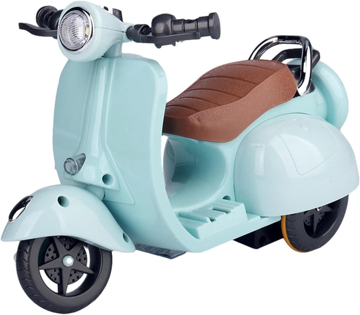 Rotating Scooter Toy for Guinea Pigs Motorcycle Toy with Lights and Music Scooter Shape Cage Decoration