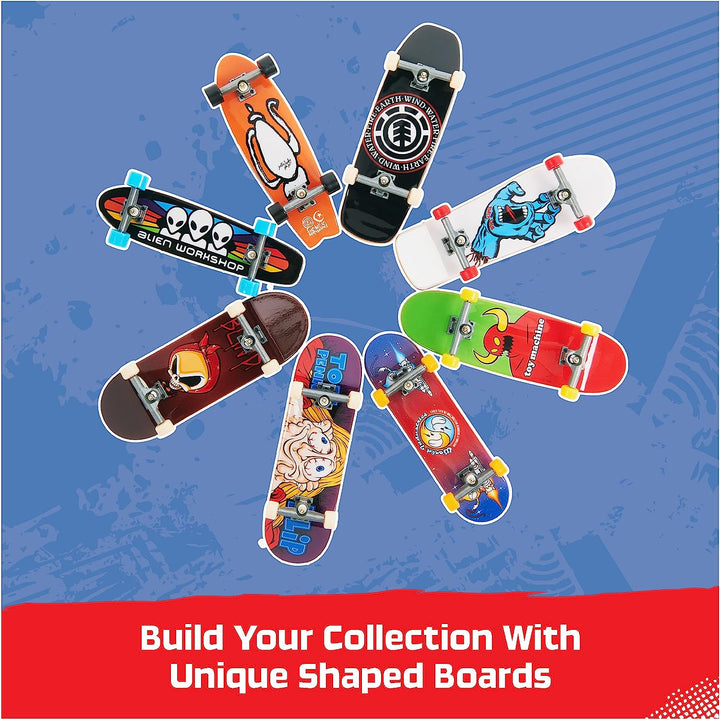 , 25Th Anniversary 8-Pack Fingerboards with Exclusive Figure, Collectible and Customisable Mini Skateboards, Kids’ Toys for Ages 6 and Up