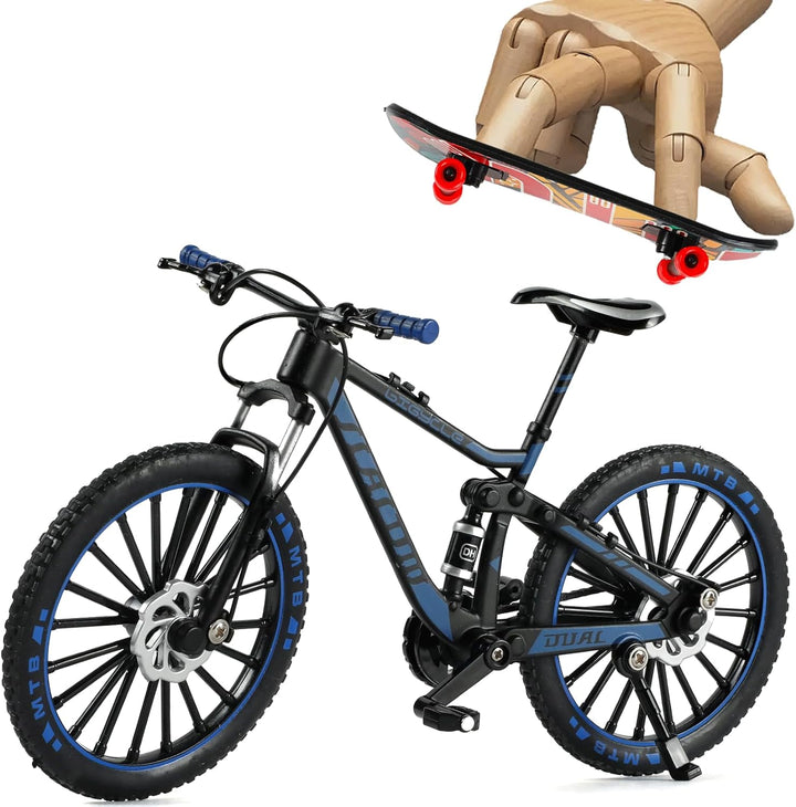 1:8 Scale Die-Cast Alloy Mini Mountain Bike Bicycle Model Toy Finger BMX Gift Desktop Decoration Crafts for Cycling Lovers(Red)