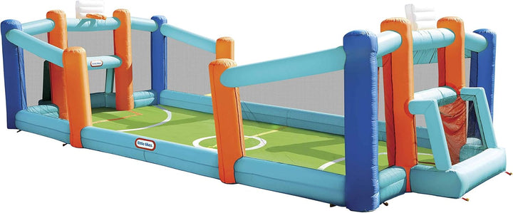 Jump 'N Slide Inflatable Bouncer Includes Heavy Duty Blower with GFCI, Stakes, Repair Patches, and Storage Bag, for Kids Ages 3-8 Years