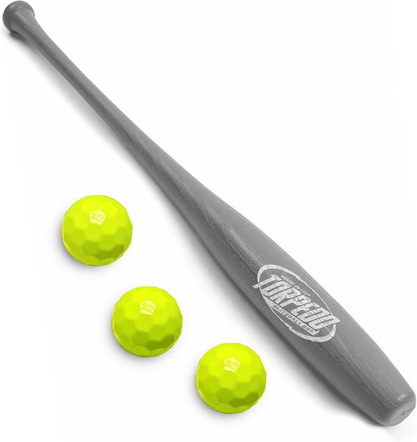 Torpedo Set - Includes (3) Official Brand Balls & (1) Torpedo Bat - Made in USA
