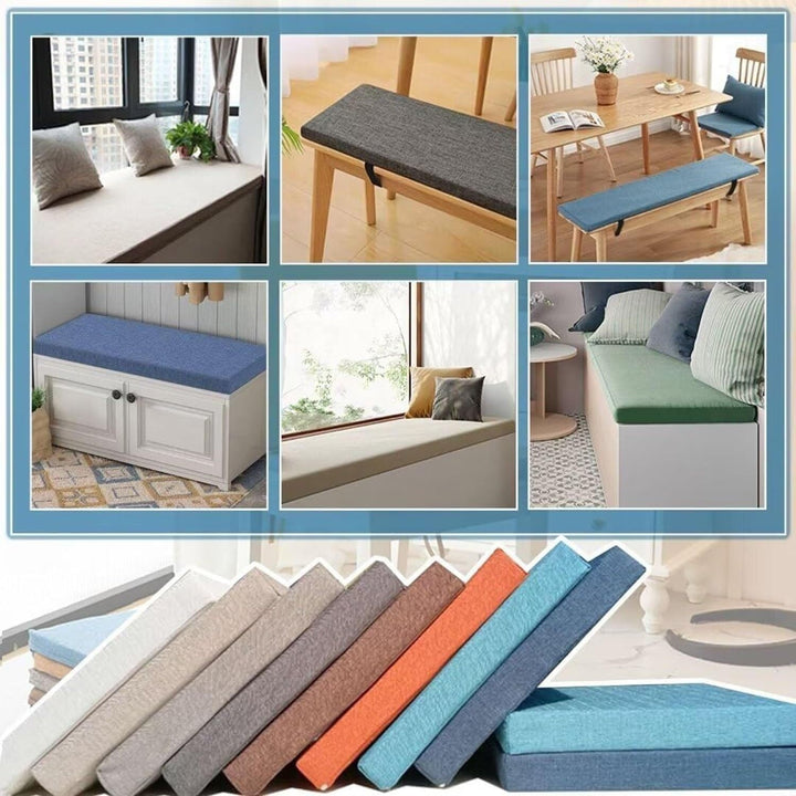 Indoor/Outdoor Bench Cushion for Furniture, Garden Replacement Cushions 90/100/120/150/180 Cm,Thick 5 Cm Seat Pads Non-Slip Removable for Loveseat Chair,Porch Swing,Dining(Beige,130X40X5Cm)