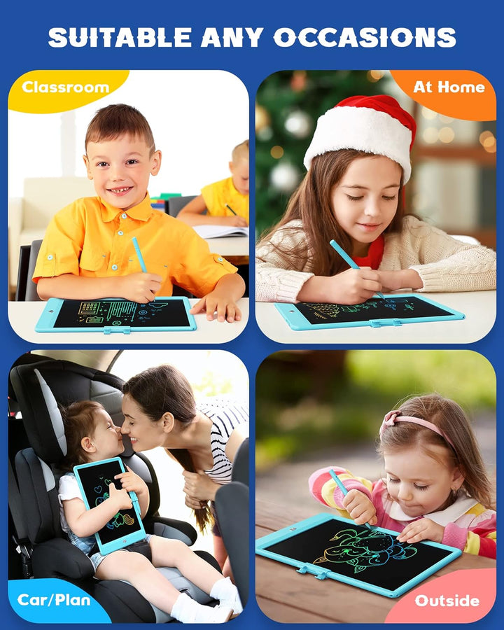 Toys for 3-6 Years Old Girls Boys, LCD Writing Tablet 10 Inch Doodle Board, Electronic Drawing Pads, Educational Birthday Gift for 3 4 5 6 7 8 Years Old Kids Toddler (Blue)