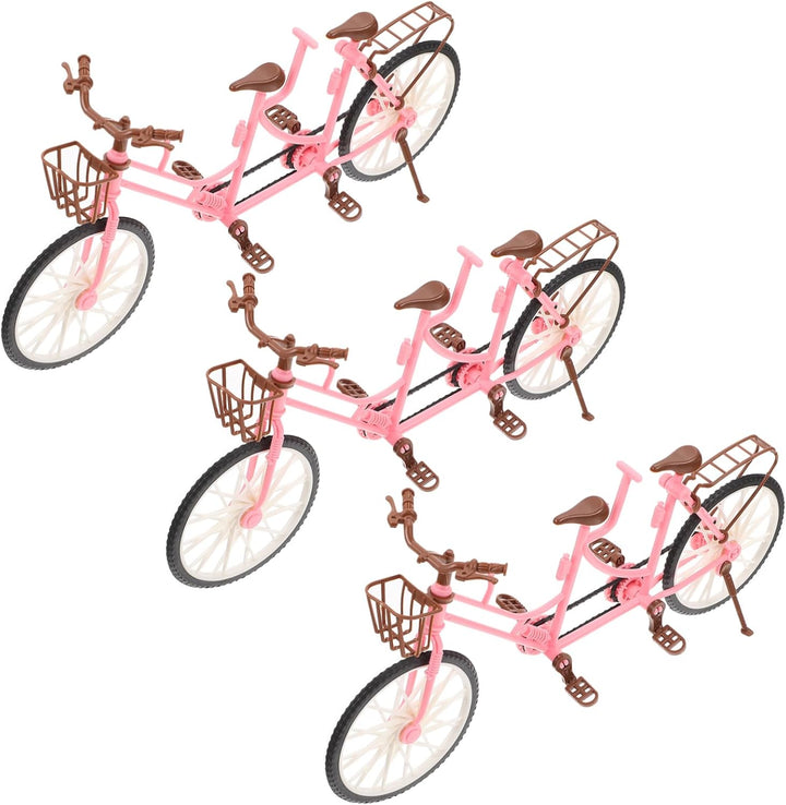 Desktop Two-Seat Furnishings Plaything Bikes Doll Bike Model Practical House Mini Playthings Creative
