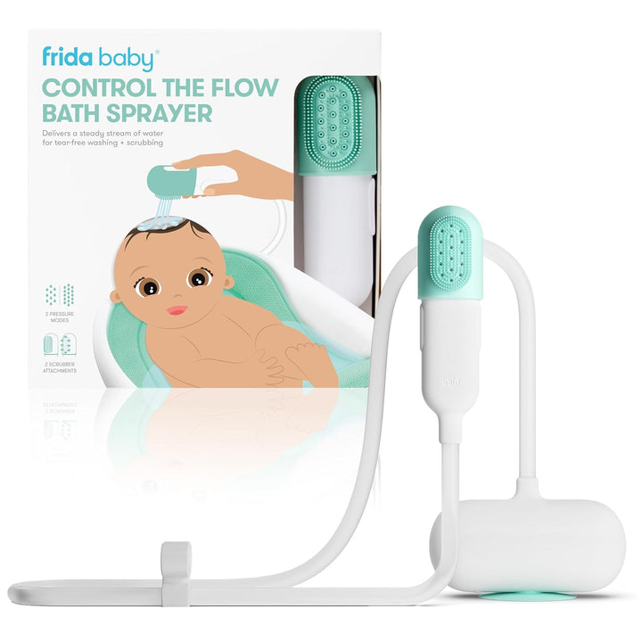 Control the Flow Bath Rinse Cup, Tear Free Rinser to Wash Hair and Body with Easy Grip Handle and Removable Rain Shower, Made in USA