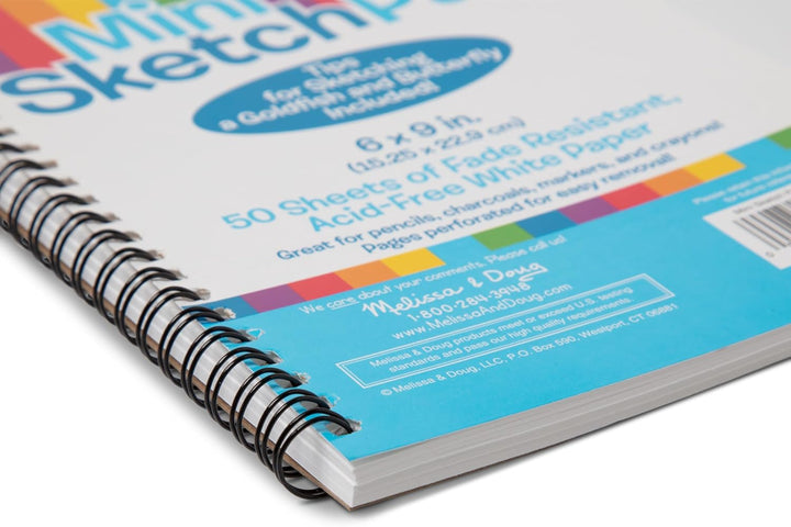 Mini Sketch Pad of Paper (6 X 9 Inches) - 50 Sheets, 3-Pack