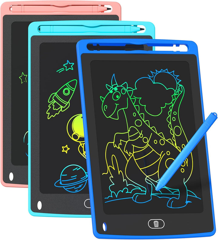 12 Pack LCD Writing Tablet for Kids, 8.5 Inch Colorful Doodle Board Drawing Tablet, Erasable Doodle Pad for Toddlers, Educational Learning Toys Birthday Gifts for Boys Girls Age 3 4 5 6 7 8